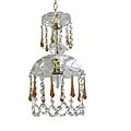 Indoor 1-light Crystal/ Amber Chandelier