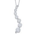 14k White Gold 1ct TDW Diamond Journey Necklace (H-I, I1)