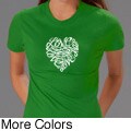 Los Angeles Pop Art Women's Cursive Heart T-shirt