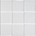 SomerTile 4x4-in Reflections Ice White Glass Tile (Case of 90)