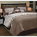 Duena Microsuede/ Embroidered 7-piece Comforter Set