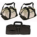 Bush Large Cream Duffel Bag and Black Garment Bag Set