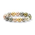 Angelina D'Andrea Multi-colored Faux Pearl Stretch Bracelet