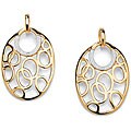 18k Gold over Sterling Silver Diamond Accent Earrings