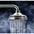Sleek and Simple Brushed Nickel Shower Bar and Showerhead
