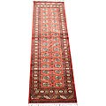 Pakistani Hand-knotted Rust/ Ivory Bokhara Wool Rug (2'7 x 8')