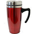 Red Stainless Steel 16-oz Travel Mug