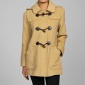 Larry Levine Women's Hooded Camel Hair-blend Coat