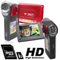 HDDV2000 Red Video Camera with 8GB MicroSD Card