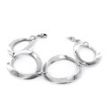 Stainless Steel Oval Cut-out Bracelet