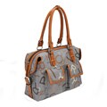 Rioni Medley Grey Canvas Satchel