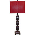 Ramoncito Black Distressed Wood Sqare Table Lamp