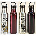 Stainless Steel 24-oz Water Bottles (Set of 4)