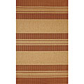 Wilton rug information Indoor/ Outdoor Spinnaker Stripe Terracotta Rug (4'11 x 7'6)