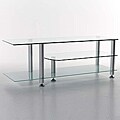 Silver 'Rocket' Glass Entertainment Unit