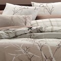 Embroidered Bamboo 3-piece Full/ Queen-size Duvet Cover Set