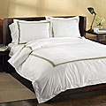 Hotel Embroidered Green 3-piece King-size Duvet Cover Set