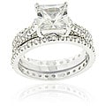 Icz Stonez Sterling Silver 3 1/2 ct. Cubic Zirconia Bridal Ring Set