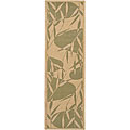 Caf Tan Floral Rug (2'3 x 7'9)