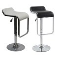Flat Adjustable Chrome Swivel Stool