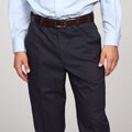 Austin Reed Men's Flat-front Navy Satin Twill Reflex Pants