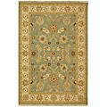 Indo Hand-woven Sumak Light Blue/ Beige Rug (8' x 10')