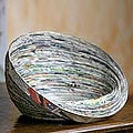 Recycled Paper 'Abstract News' Decorative Bowl (Guatemala)