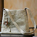 Cotton and Leather 'Natural Trend' Shoulder Bag (Guatemala)