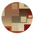 Abstract Red Rug ( 5'3 Round)