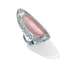 Angelina D'Andrea Sterling Silver Mother of Pearl Scroll Ring