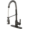 Continental Modern Oil Rubbed Bronze Spiral Pullout Kitchen Faucet