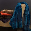 Laura Faux Fur Foxtail-trim Throw