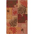 Hand-hooked Harvest Terracotta Rug (5'x8')