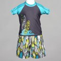 surfboard Mural Wallies free online info Carter's Boy's Grey Rash Guard Swim Set