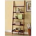 Mahogany Five-tier Leaning Ladder Shelf