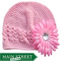 Bow Clippeez 2 Envy Pink Hat and Pink Flower Hairpiece