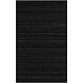 Hand-woven Black Natural Fiber Bamboo Rug (5' x 8')