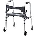 Drive Clever-Lite Rollator Walker with Seat and Push Down Brakes