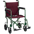 Drive Medical Flyweight 19 inch Lightweight Aluminum Transport Wheelchair