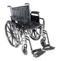 Silver Sport 2 Wheelchair with Detachable Desk Arms and Footrests