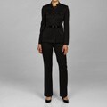 I Anne Klein Women's Black Belt Pant Suit