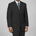 Carlo Lusso Men's Navy Blue Pinstripe 3-Button Suit