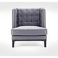 Modern Silver Satin Chair