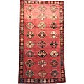 Persian Hand-knotted Hamadan Red/ Blue Wool Rug (5' x 9'4)