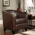 Abbyson Living Montecito Dark Brown Bicast Leather Armchair