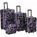 Rockland Garden Expandable 4-piece Luggage Set