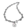 Stainless Steel Large Crystal Necklace Necklace