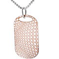 Stainless Steel Rose Goldplated Geometric Dog Tag