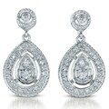 Collette Z Sterling Silver Clear Cubic Zirconia Pear-shaped Drop Earrings