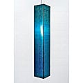 Large Silk Rectangular Aqua Hanging Lamp (Vietnam)
